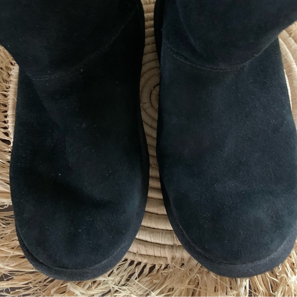 UGG Koolaburra Attie Bow Faux Fur Lined Boots Black Size 5 - Picture 15 of 16